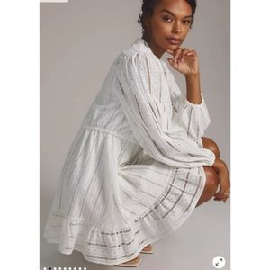 Anthropologie Forever That Girl Eyelet Mini Dress size XSP